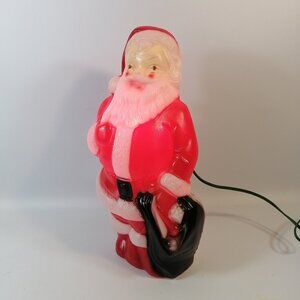 1968 Empire plastics Santa blow mold works 13" Christmas Holiday decor Like New!
